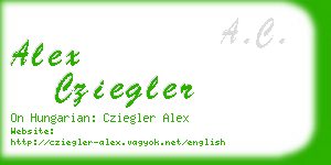 alex cziegler business card